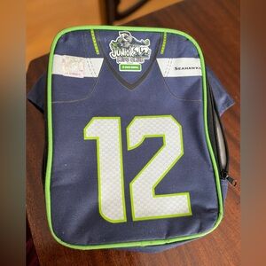 Seattle Seahawks Kids Jersey Shaped Lunch Bag Junior 12 Club  NEW